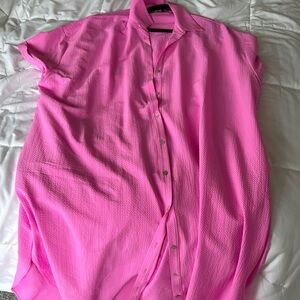 Show me your mumu buoy button down dress size 1x bright pink